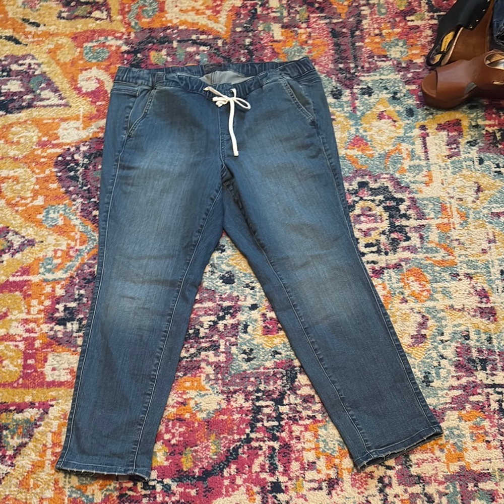 NWT Torrid Blue Jeans with Drawstring Waist 1 Short